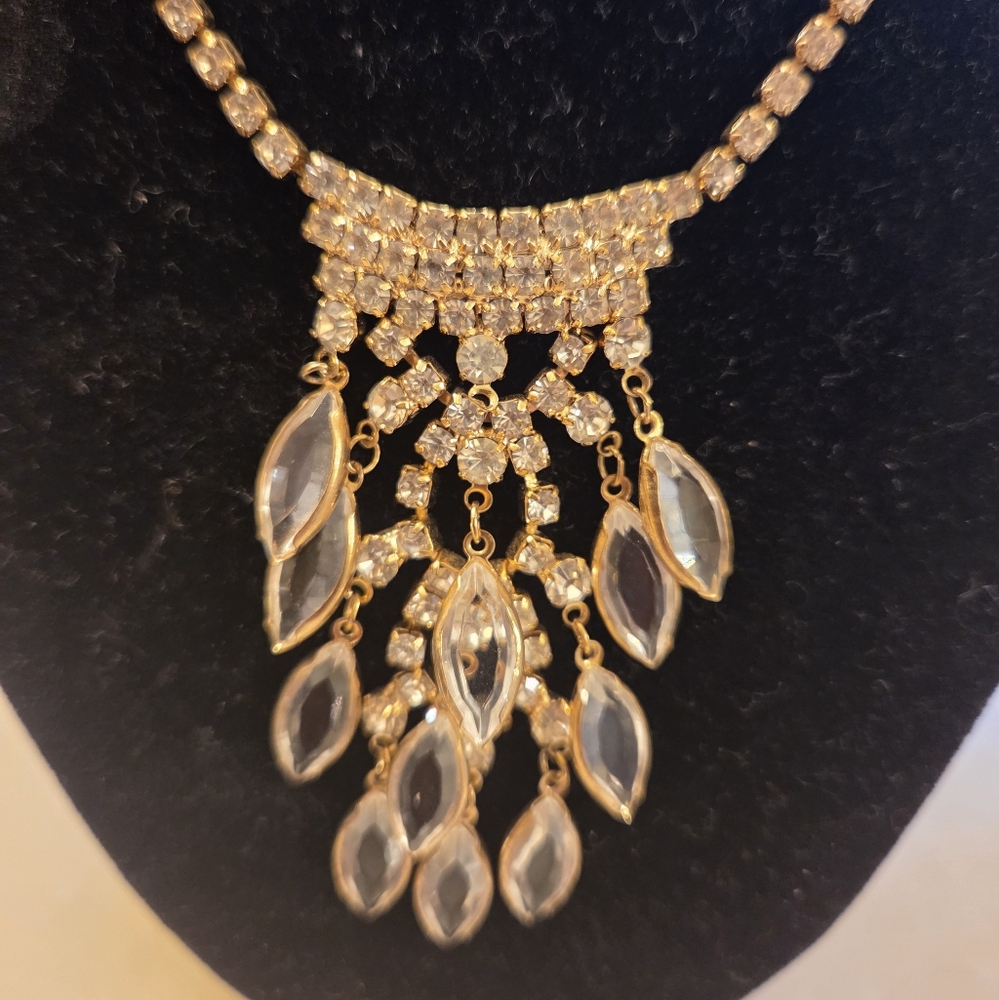 Vintage Crystal Chandelier Necklace